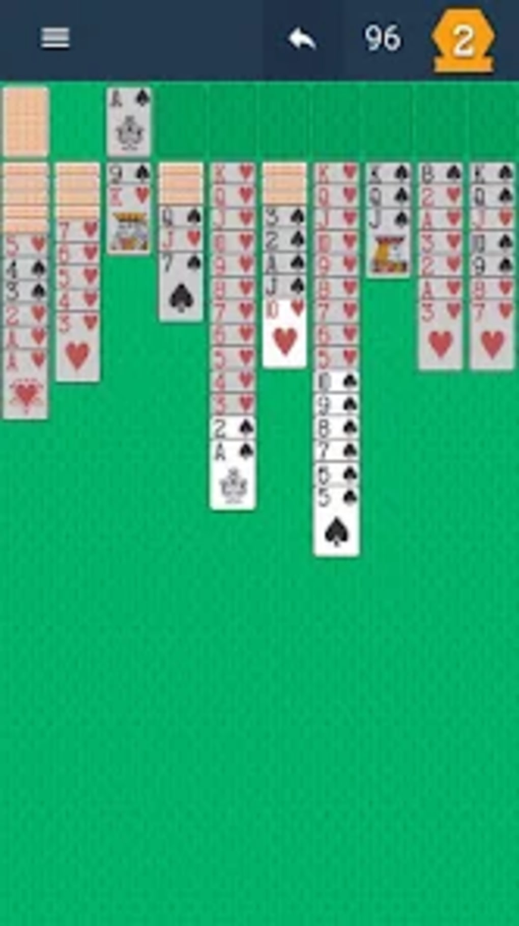 spider solitaire free 2 suits