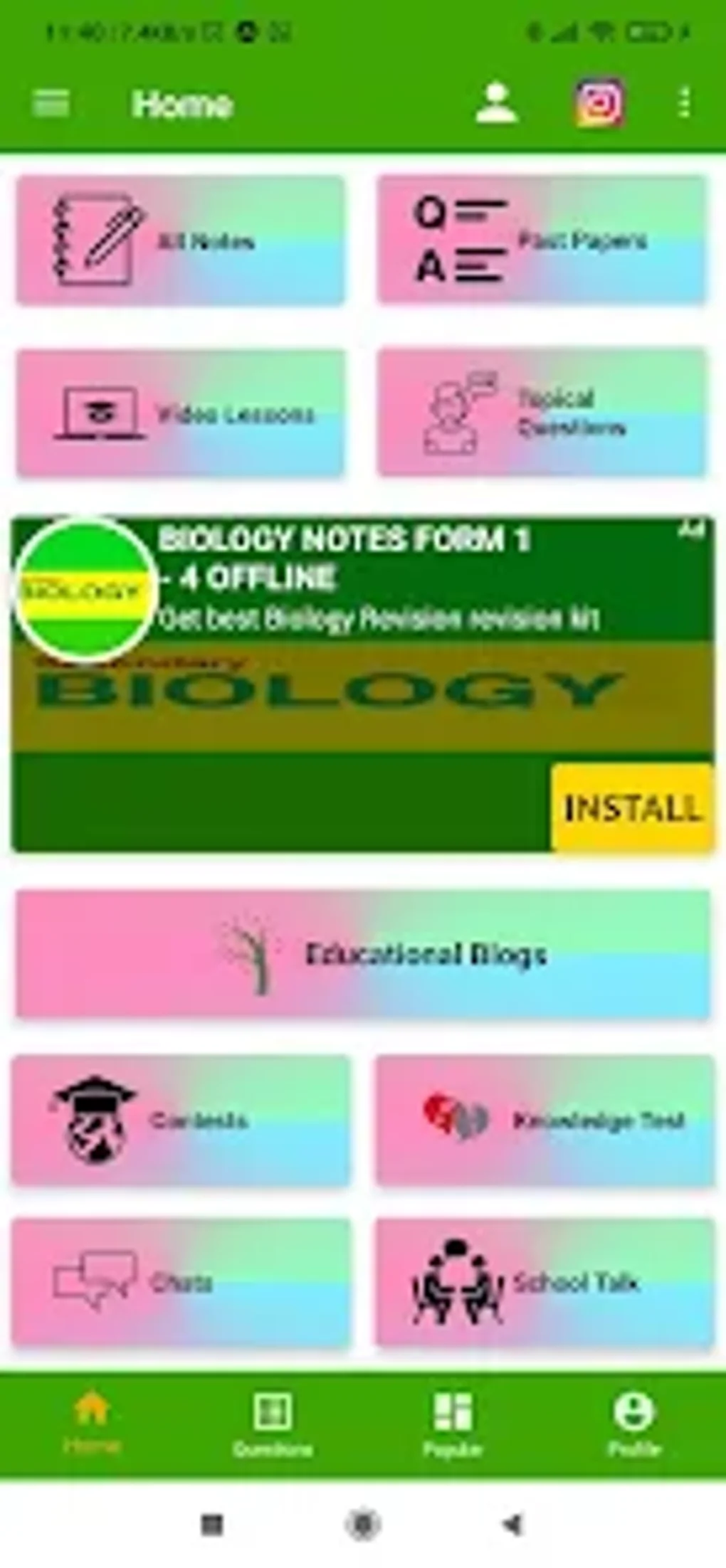 KCSE Revision App All Subjects For Android Download