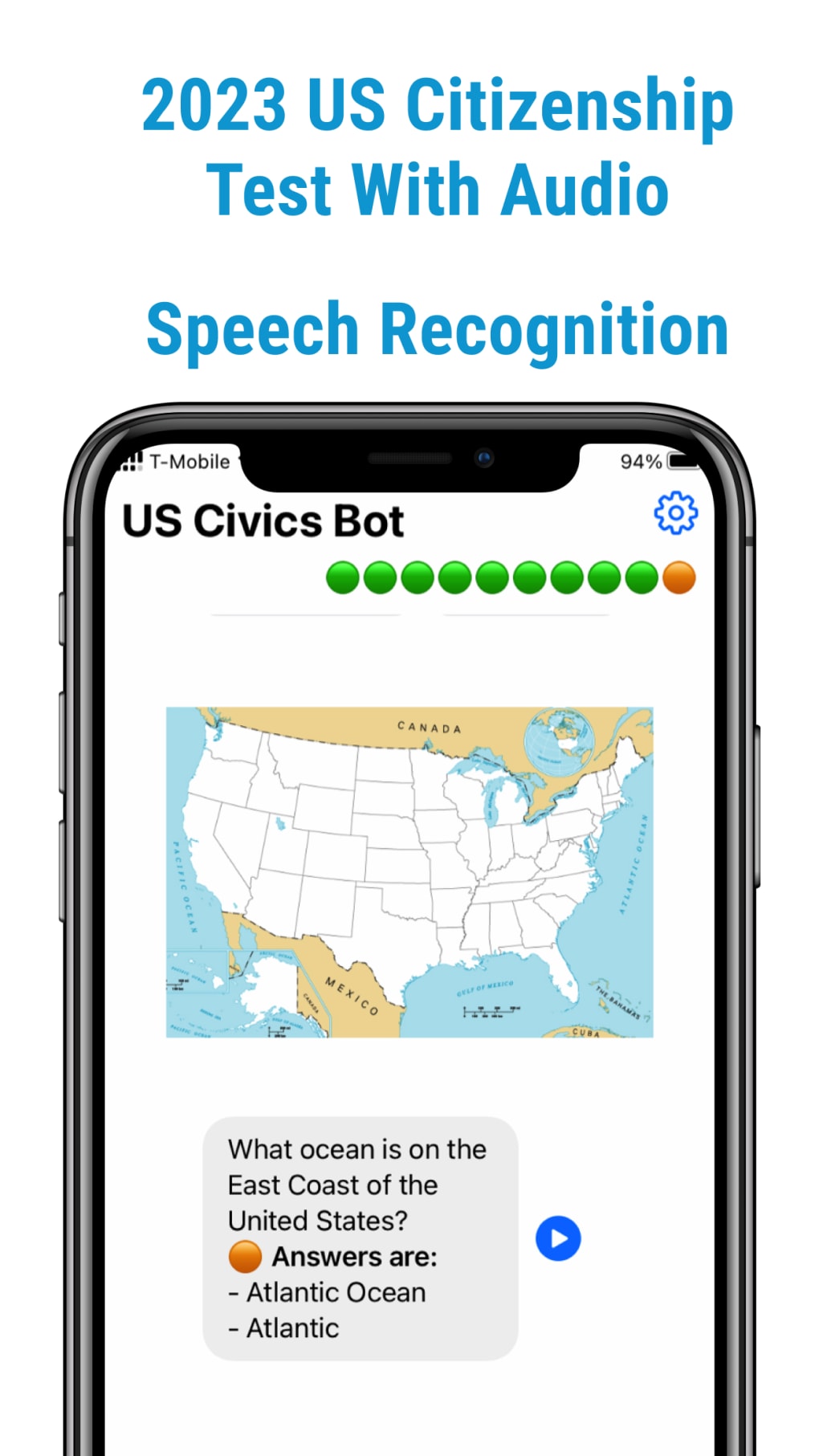 US Citizenship Test Bot 2024 for iPhone Download