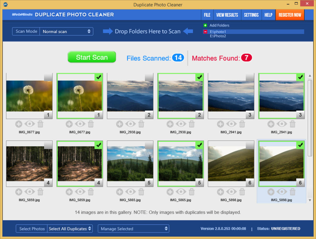 duplicate photo cleaner freeware