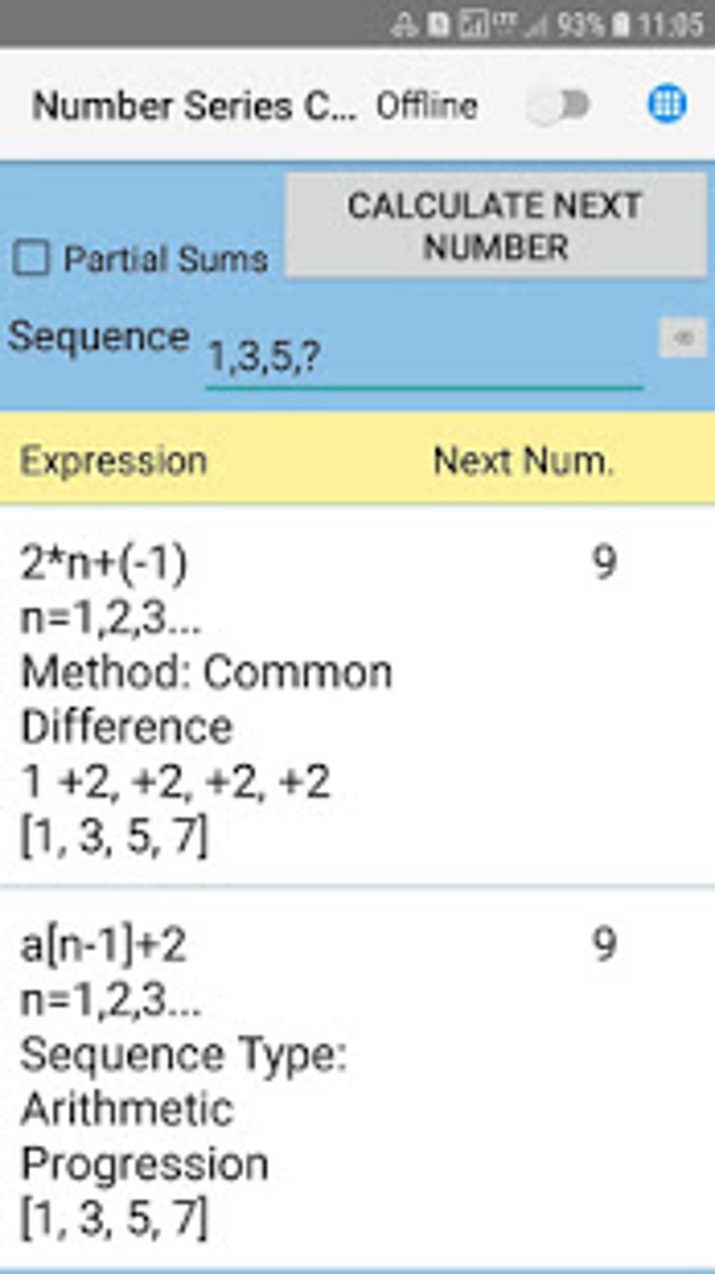Number Series Calculator Para Android Descargar