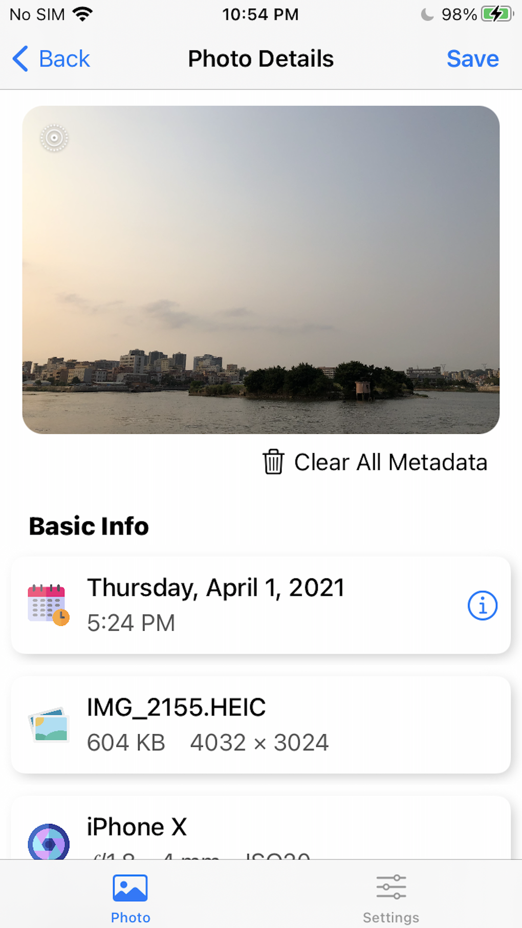 Photo Exif metadata: View Exif для iPhone — Скачать