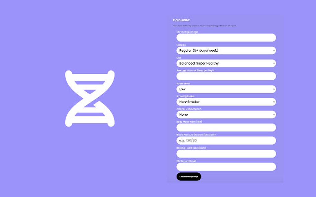 Biological age calculator bioagecalculator para google chrome