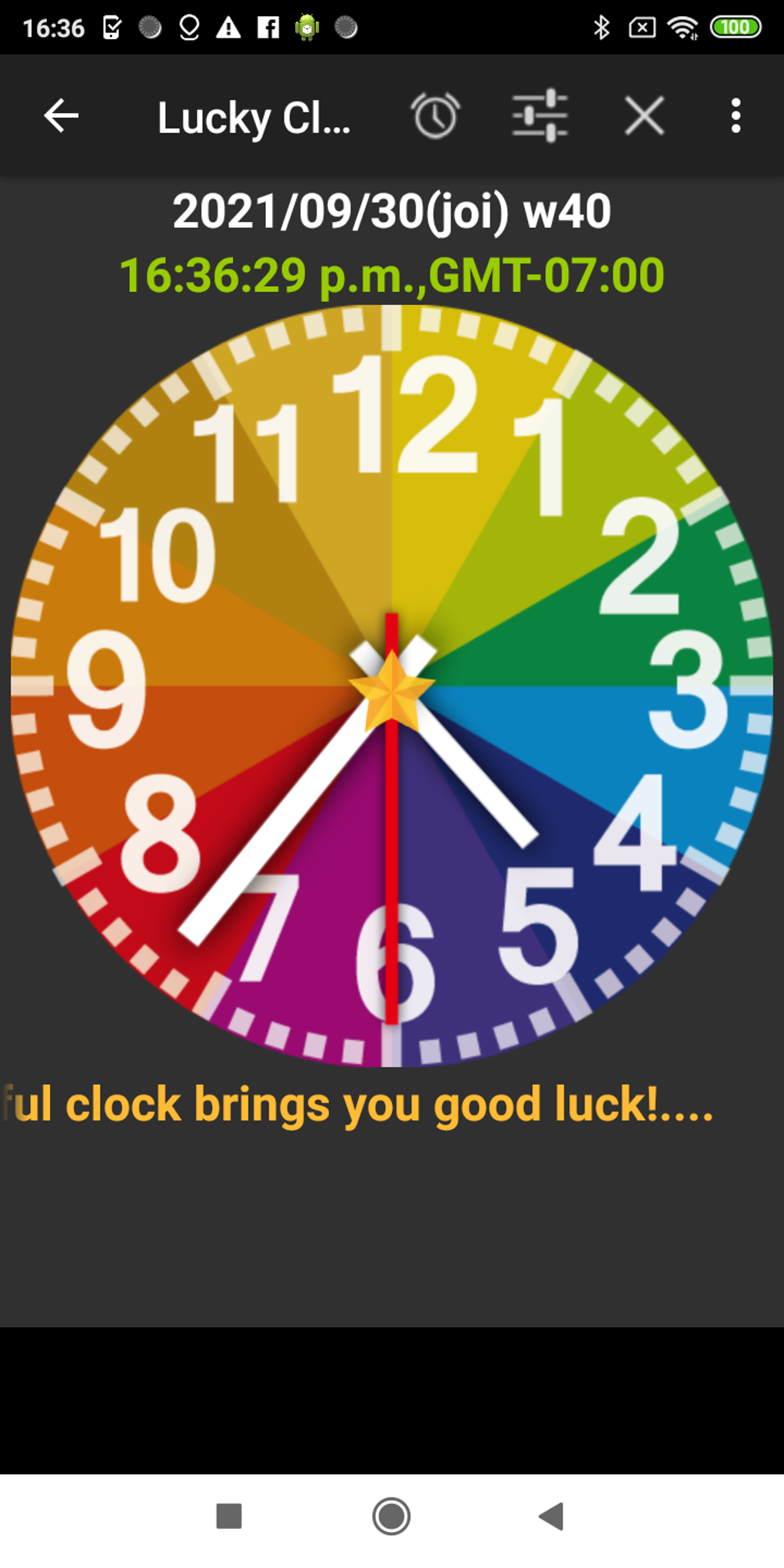 Rainbow Clock with second hand для Android — Скачать