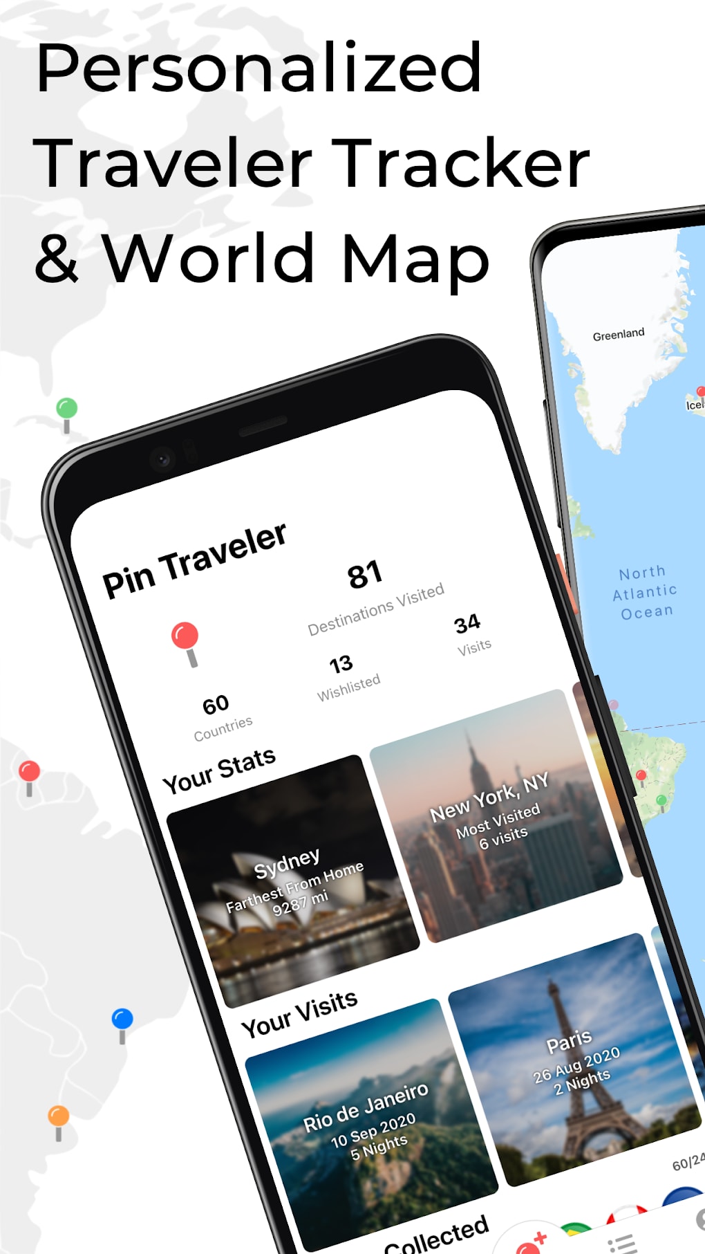pin traveler trip tracker map. travel