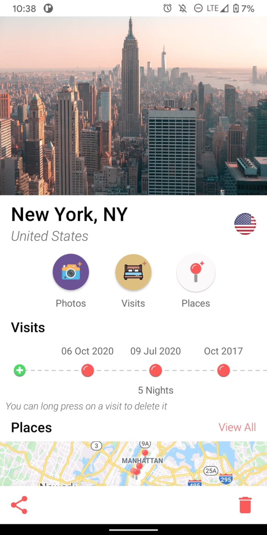 Pin Traveler World Travel Map Trip Tracker App Screenshot 