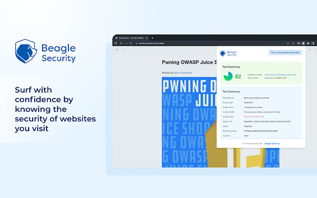 Beagle Security Web Assessment Google Chrome 용 - 확장 프로그램 다운로드