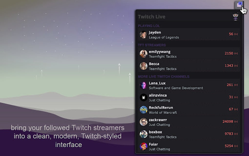 Twitch Live for Google Chrome - Extension Download