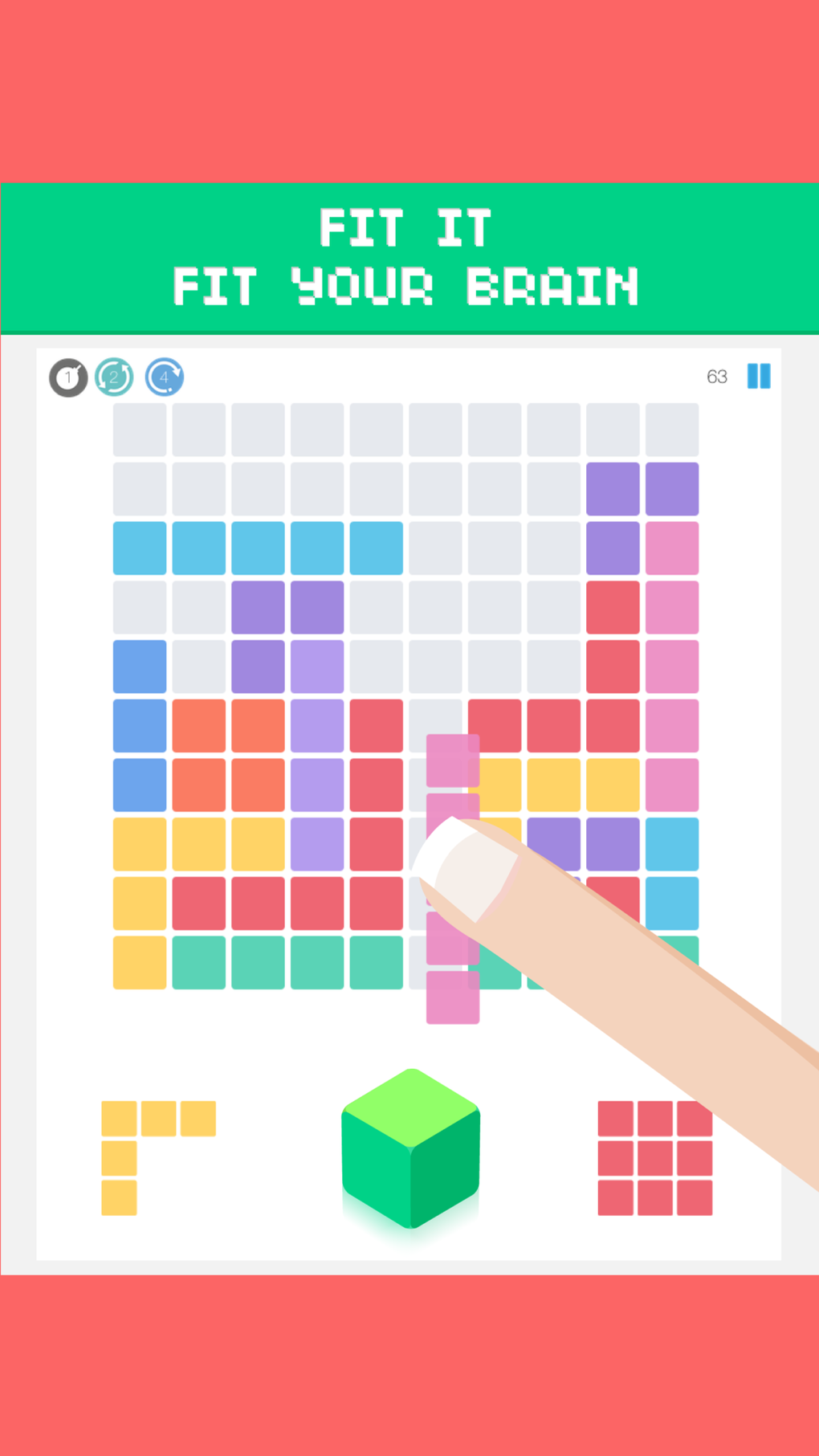 Block original tether color fill hexic for iPhone - Download