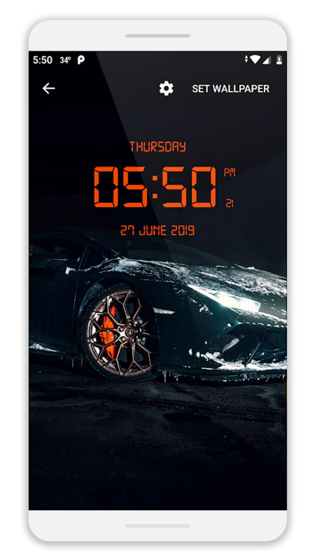 LED Digital Clock Live Wallpaper для Android — Скачать