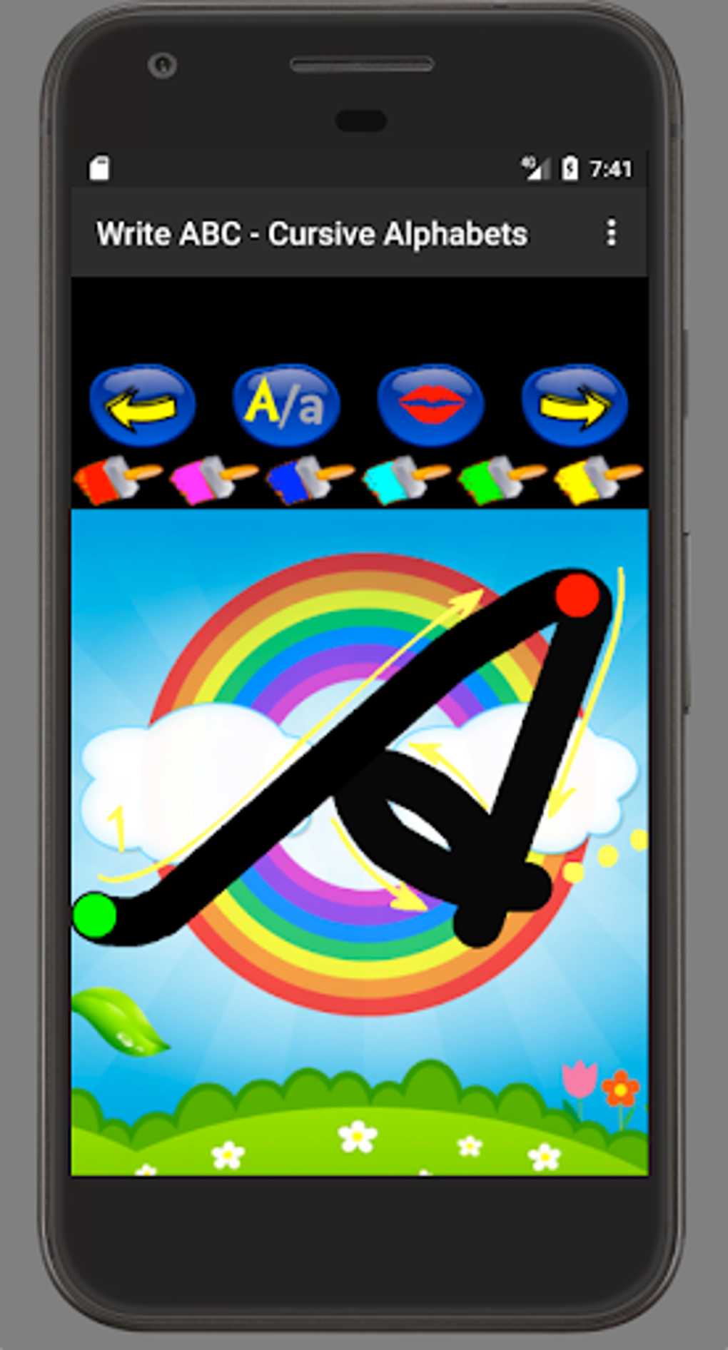 Android write abc cursive alphabets apk 