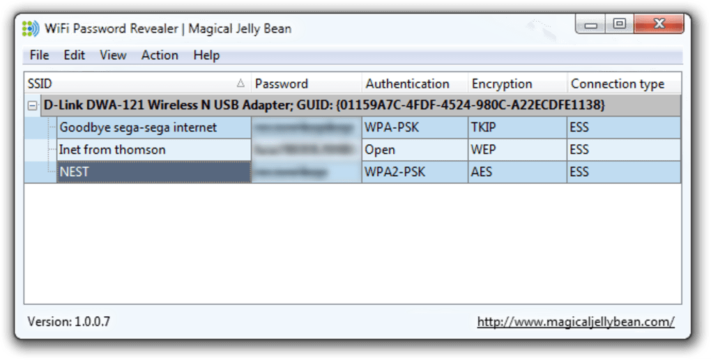 Active password. Magical Jelly Bean. WIFI password. ZXING org WIFI password.