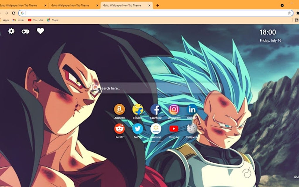 Dragon Ball Z Wallpapers and New Tab