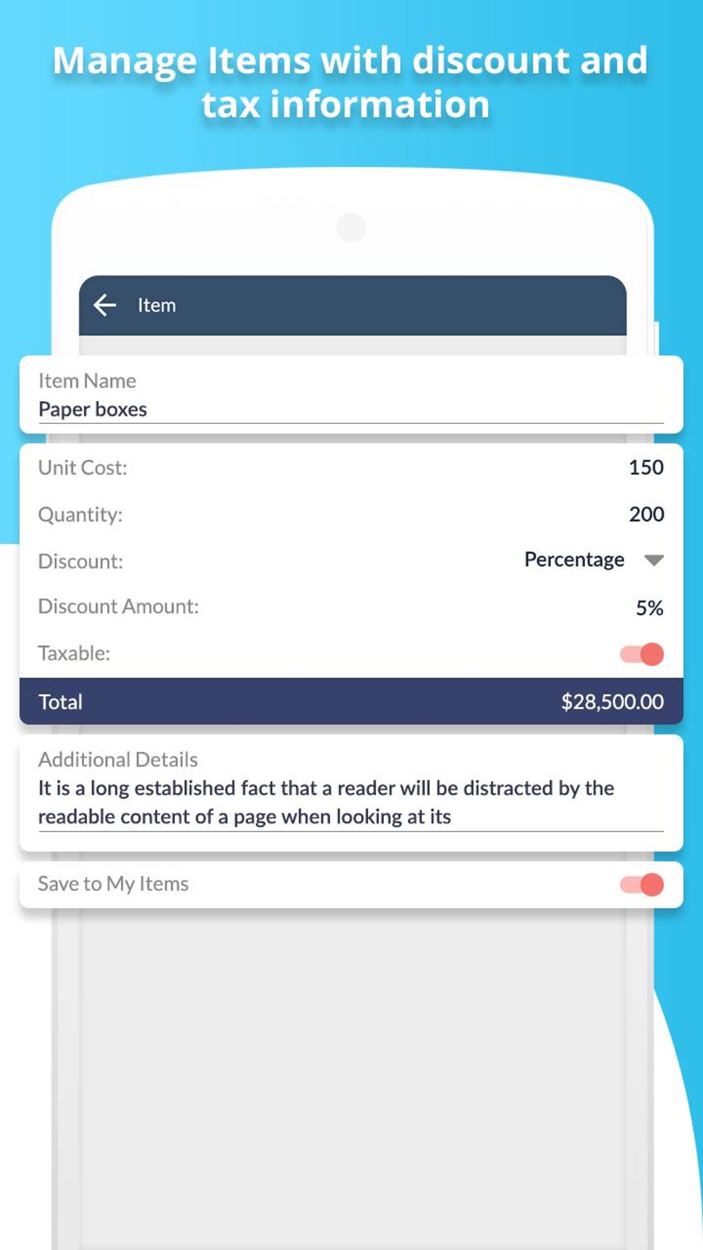 Invoice Generator Estimate Templates for Android - Download