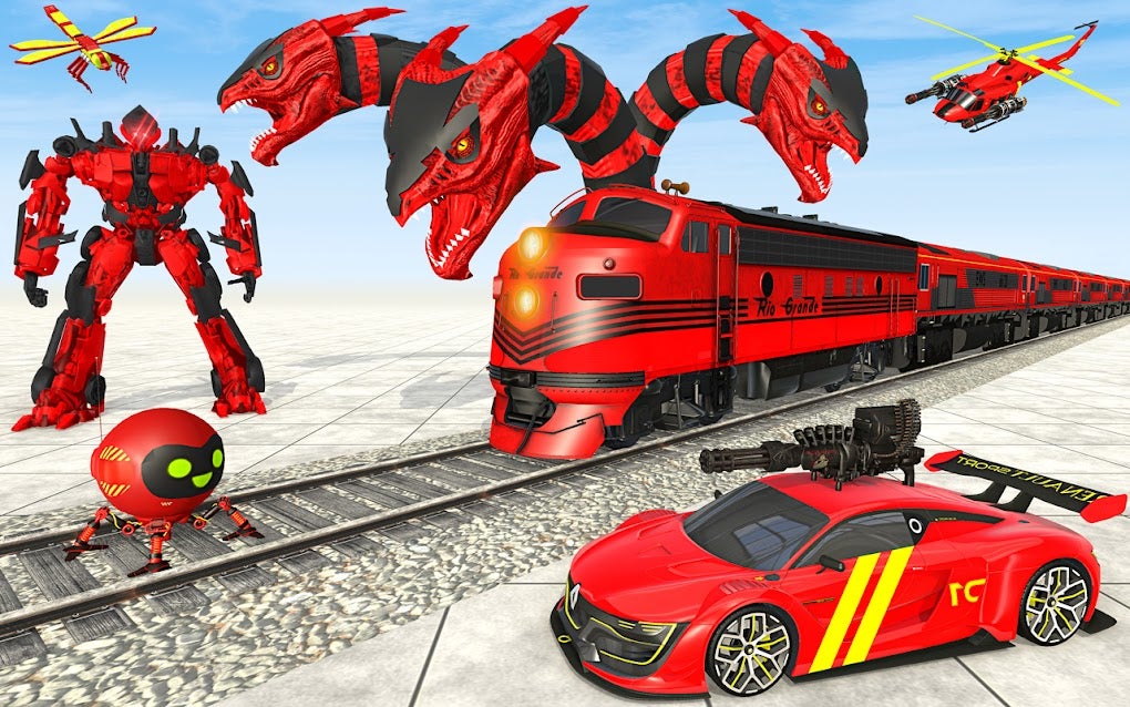 Flying Dragon Robot Car Games para Android Descargar