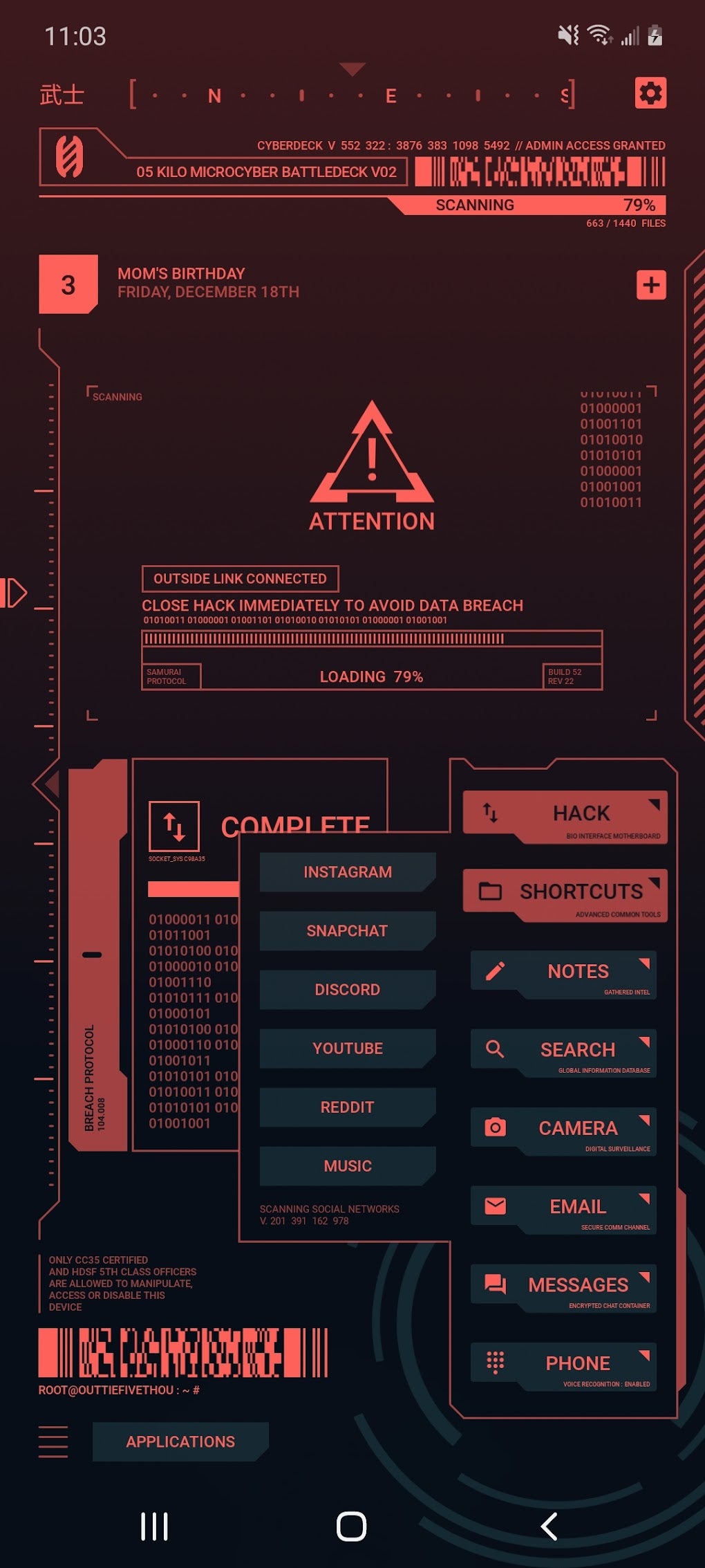 Cyberpunk Theme for KLWP для Android — Скачать