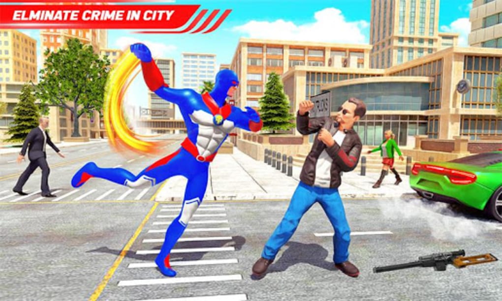 Flying Police Robot Rope Hero Gangster Crime City Apk لنظام Android تنزيل 3012