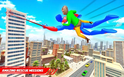 Flying Police Robot Rope Hero Gangster Crime City Apk لنظام Android تنزيل 3841