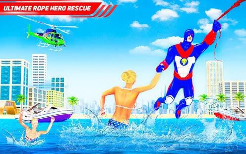 Flying Police Robot Rope Hero Gangster Crime City Apk لنظام Android تنزيل 4790