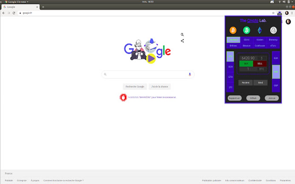 crypto google chrom extension