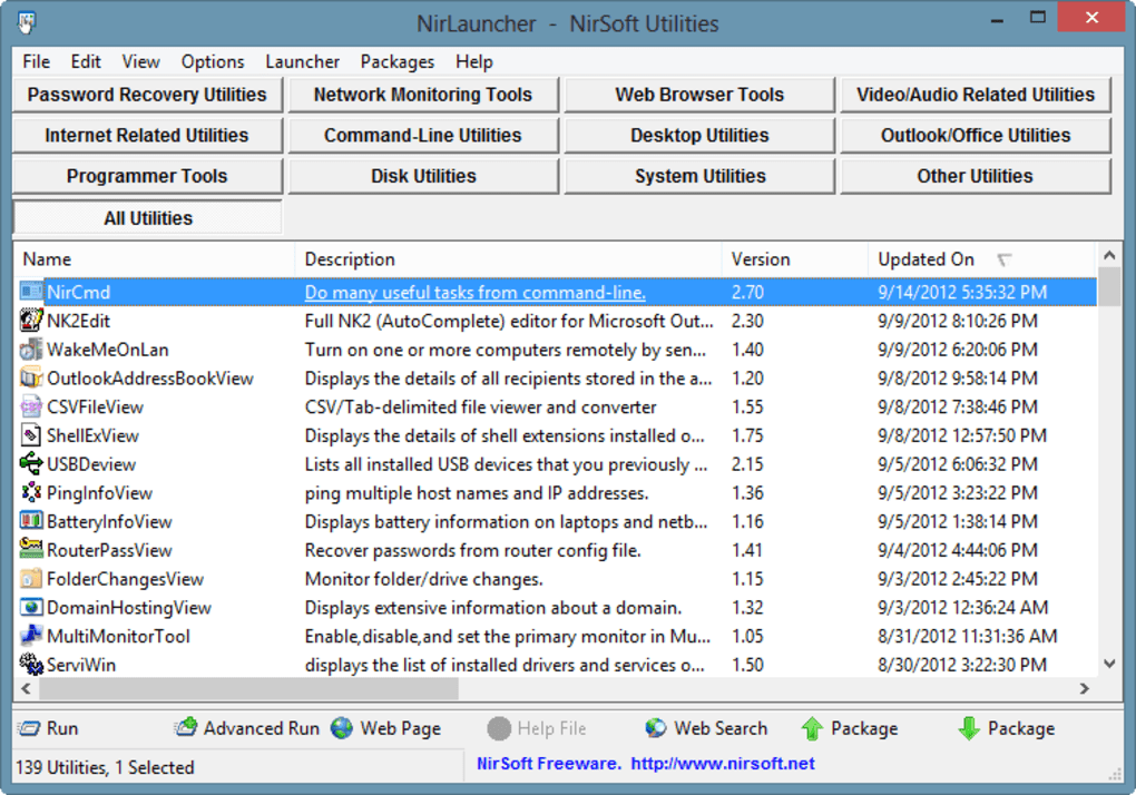 NirLauncher Rus 1.30.4 download the new version for windows