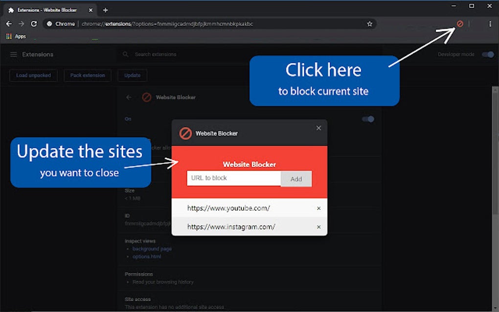 Website Blocker for Google Chrome - Extension Download