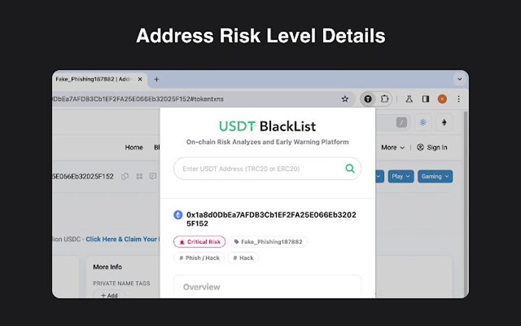 USDT BlackList Risk Level Google Chrome usdt-blacklist-risk-level-google-chrome