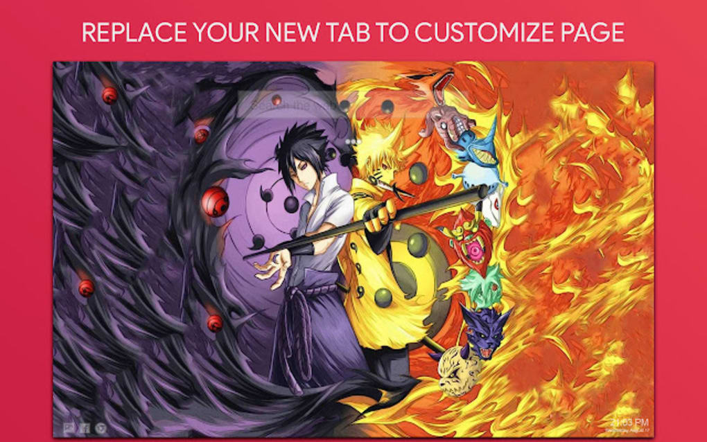 Naruto Uzumaki Wallpaper HD Custom New Tab untuk Chrome - Unduh