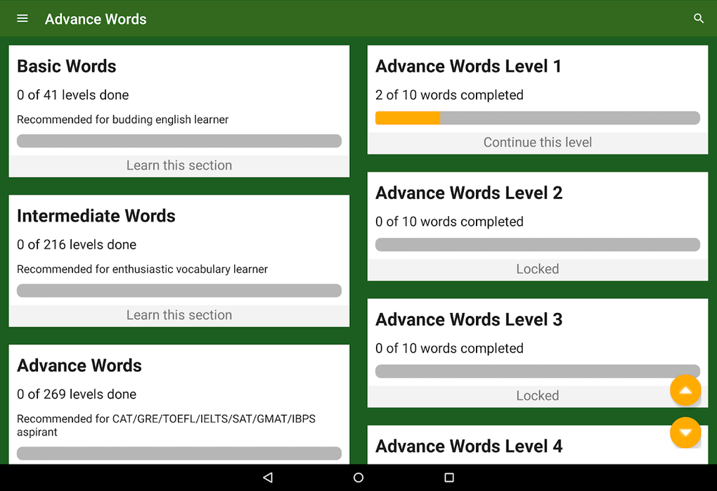 Android 용 Vocabulary builder app for kids & Adults - Offline APK - 다운로드