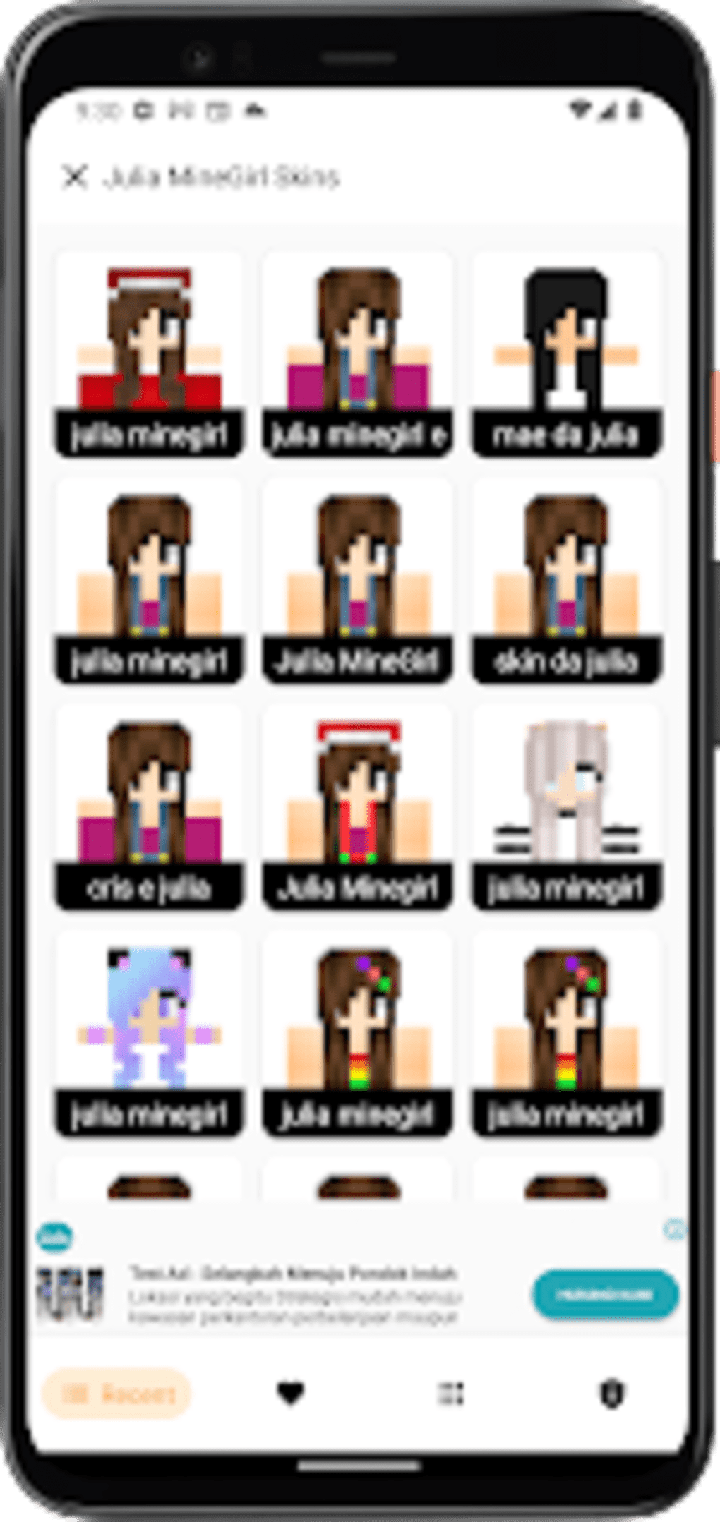 About: Skin Julia Minegirl For Minecraft PE (Google Play version)