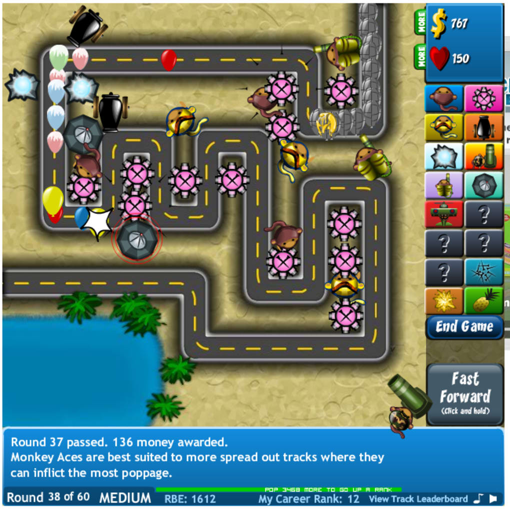 bloons td battles 2 player late game record
