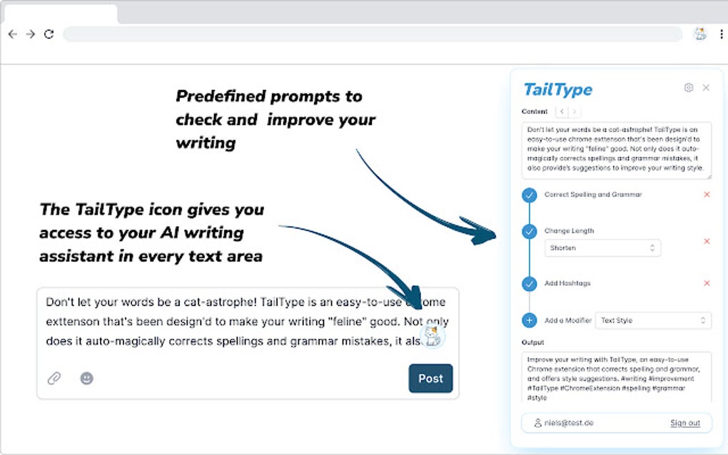Tailtype para google chrome extensi n descargar
