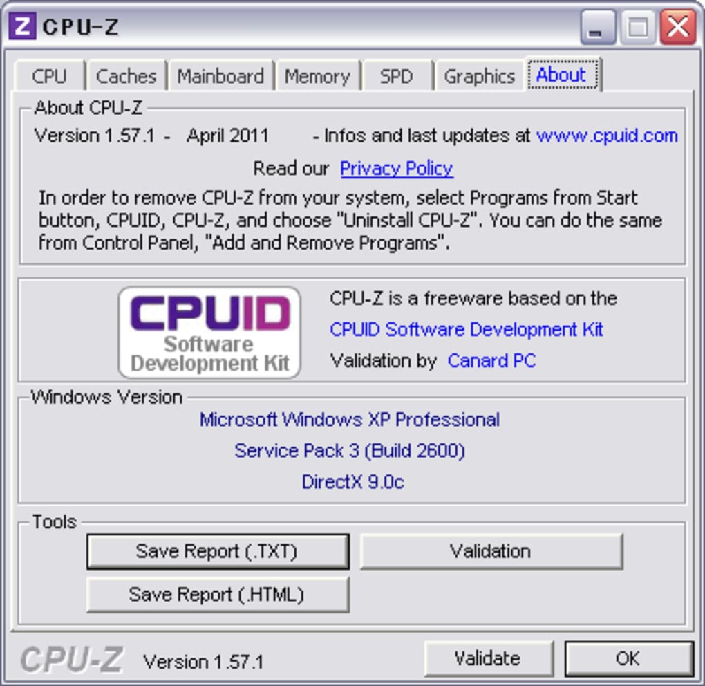 download the new CPU-Z 2.06.1