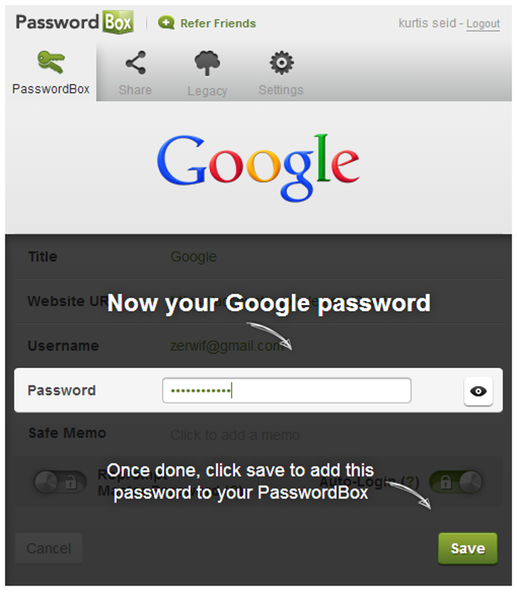 chrome store passwordbox