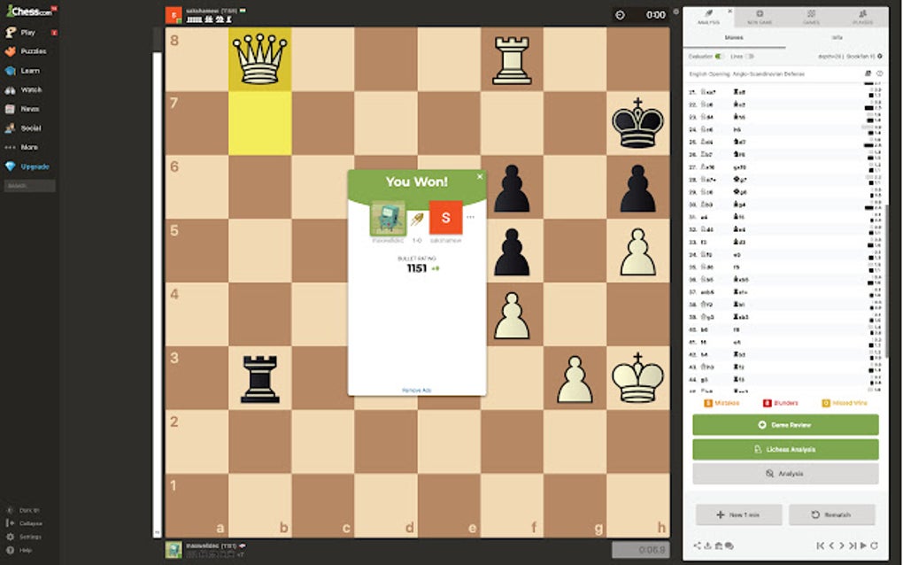 Lichess Cloud Analysis for Chess.com for Google Chrome - Extension Download