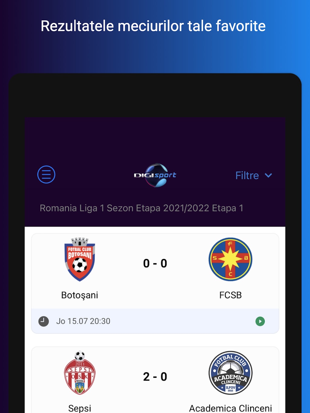Digi Sport-Știrimeciuri LIVE APK für Android