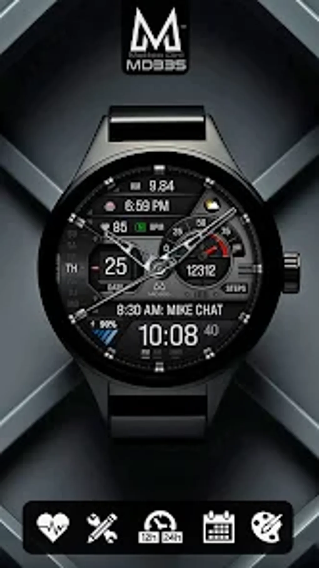 MD335 Hybrid watch face for Android Download