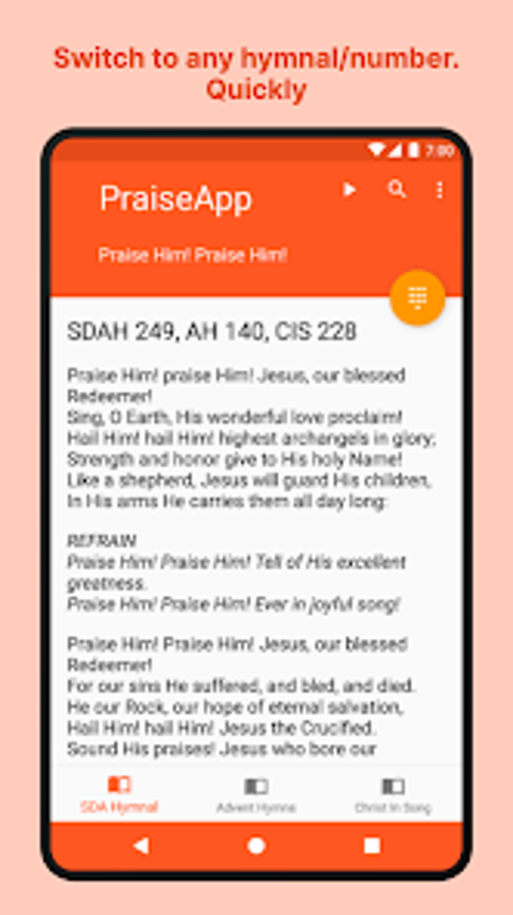 Android 용 PraiseApp: SDAH AH CS hymns - 다운로드