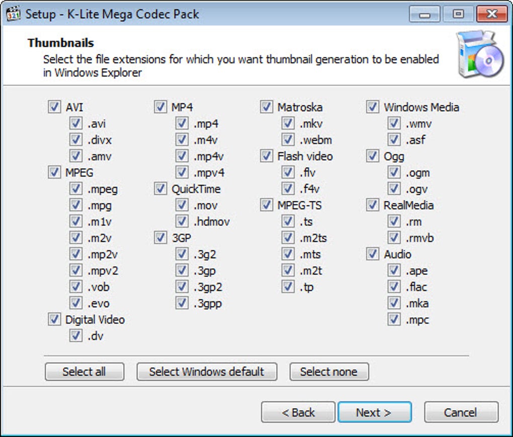 latest k lite mega codec pack