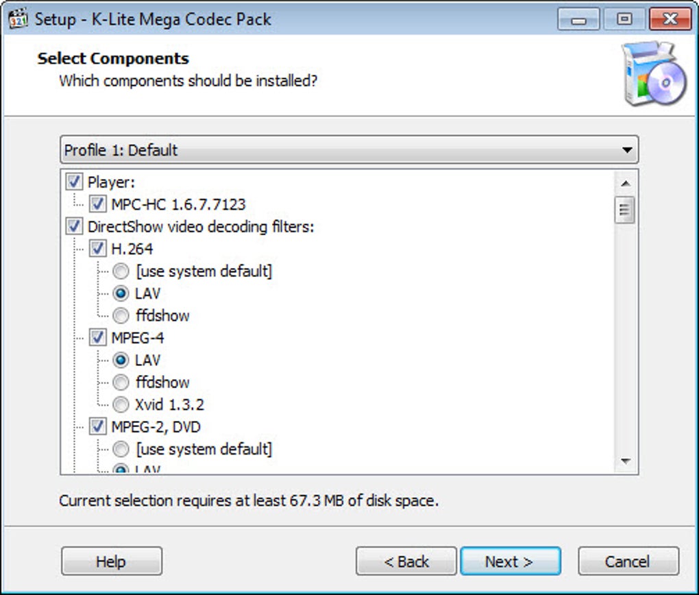 k lite mega codec pack player