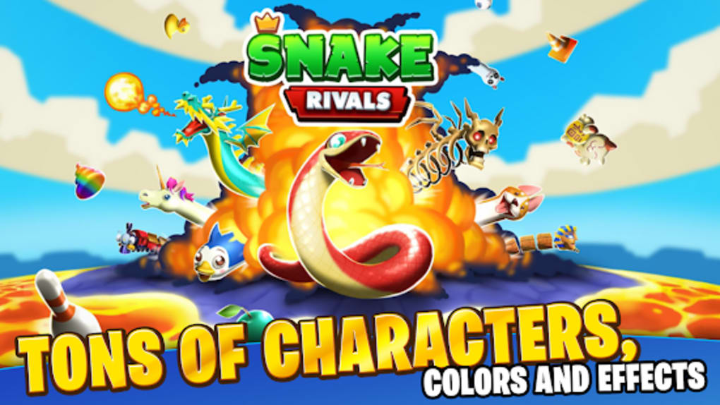 Snake Rivals jogo da cobrinha versão móvel andróide iOS apk baixar