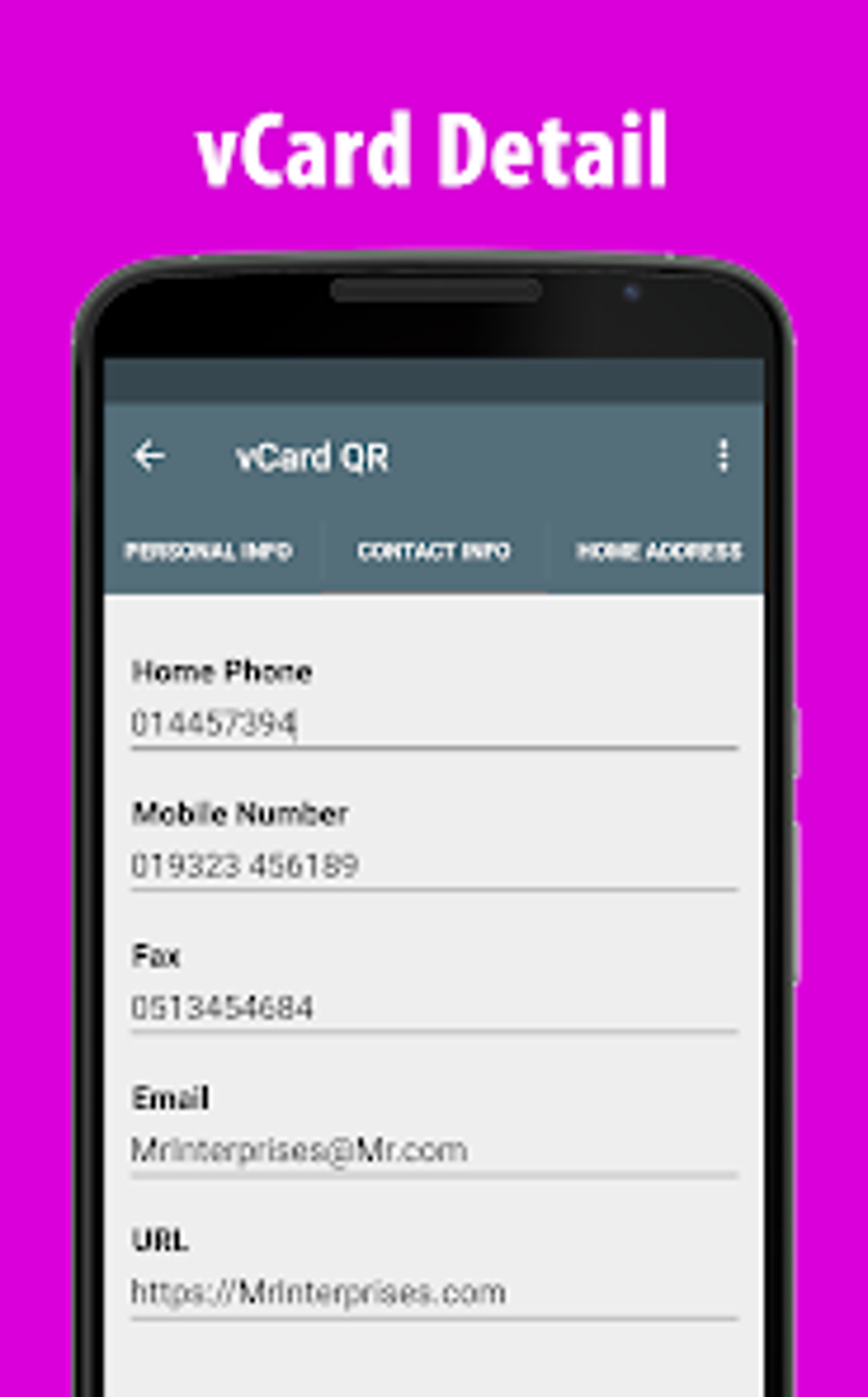 Pro QR Generater For Vcard для Android — Скачать