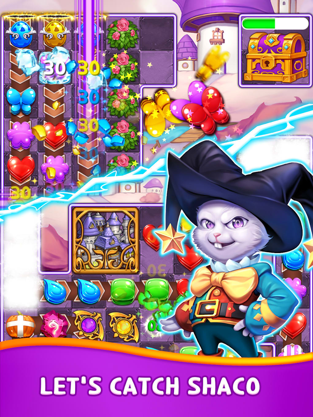 Witch Puzzle. Magic Match 2. Witch & Cats - Match 3 Puzzle.
