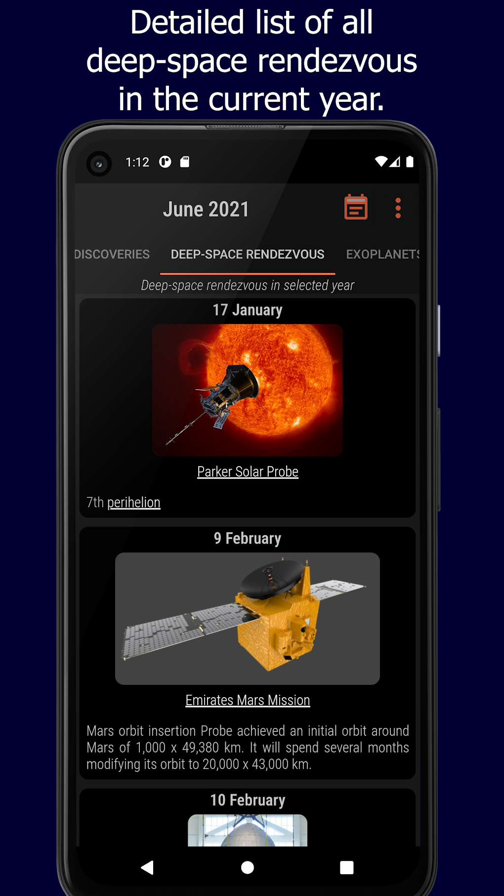 Space Oddity: cosmic calendar для Android — Скачать