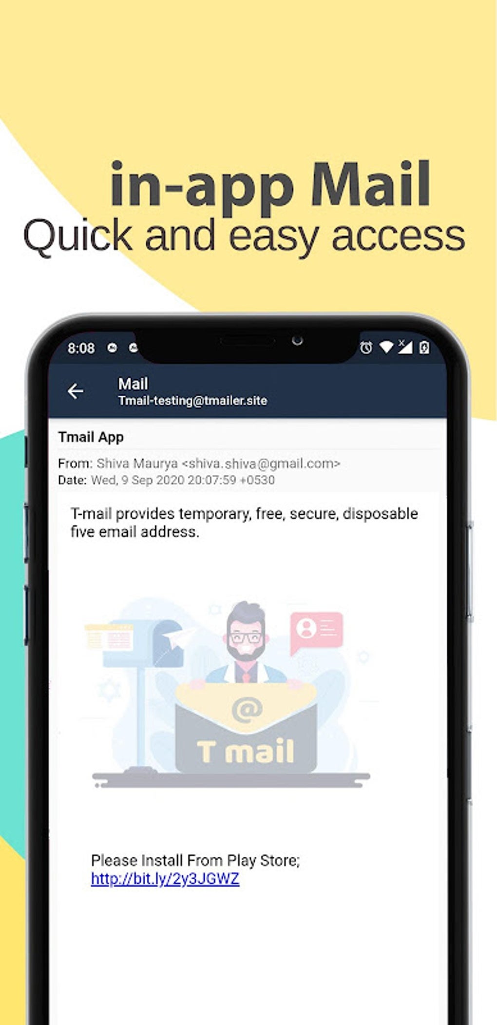 T Mail Instant Free Temporary Email Address APK Android 