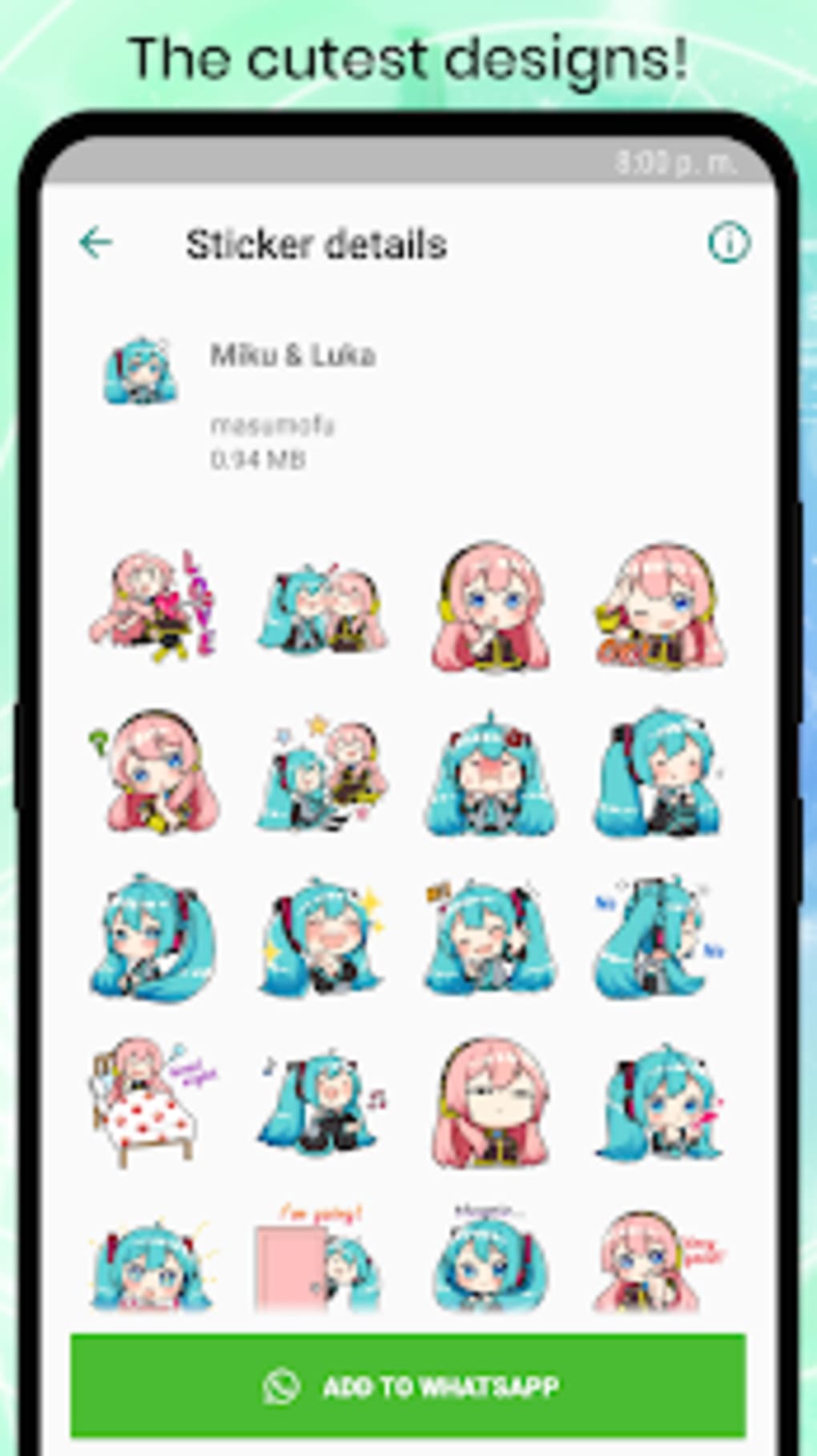 About: Hatsune Miku Vocaloid Stickers for WastickerApps (Google Play  version)