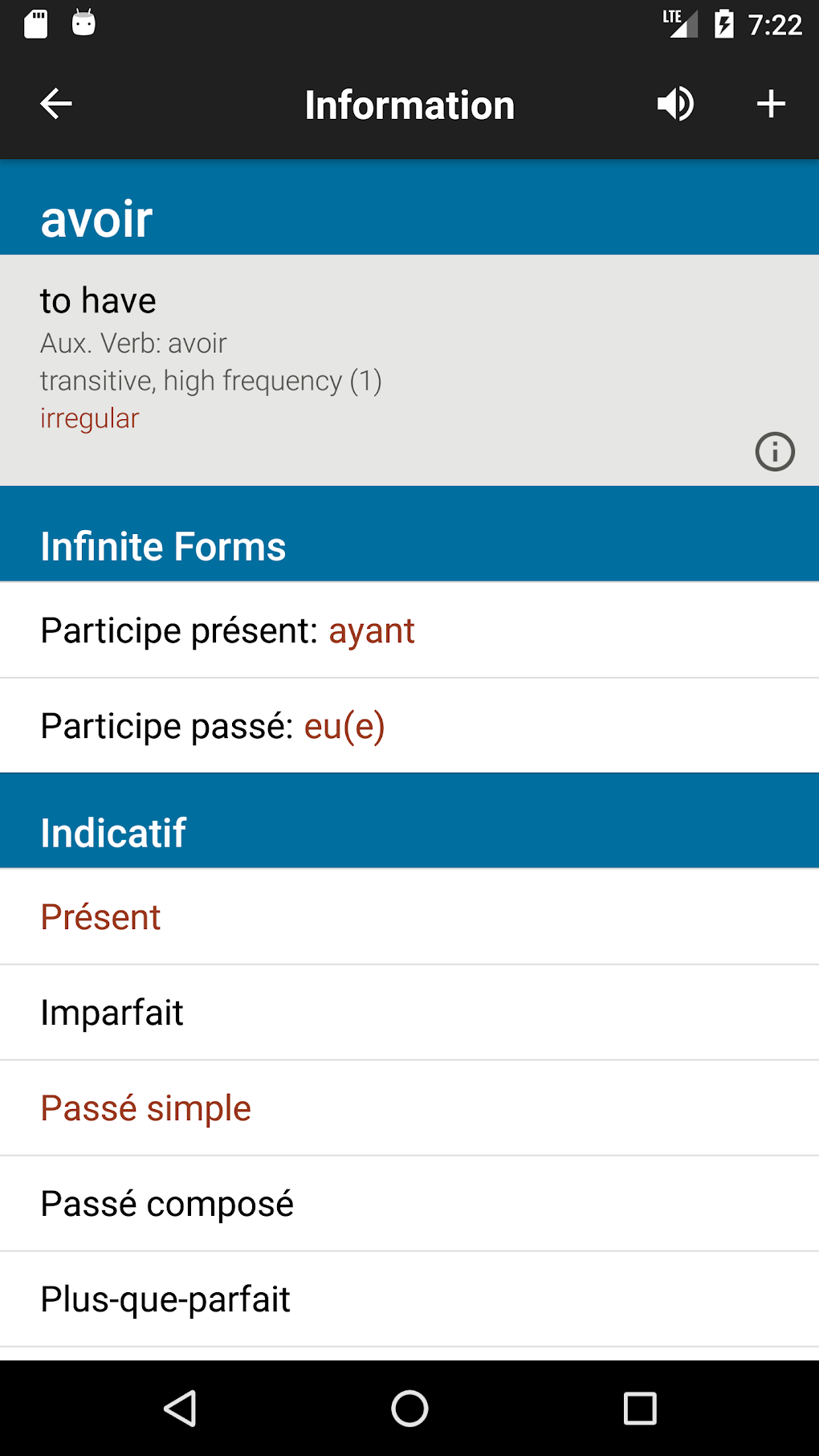 French Verbs Conjugation V Apk For Android Download