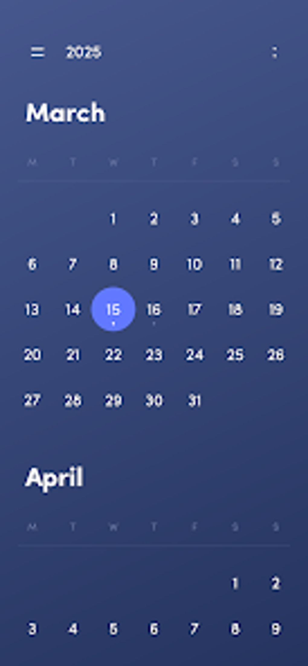 Simple Calendar สำหรับ Android - ดาวน์โหลด