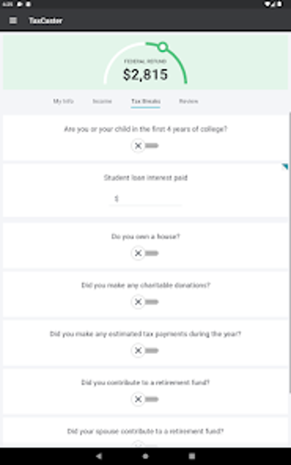 TaxCaster by TurboTax for Android Download
