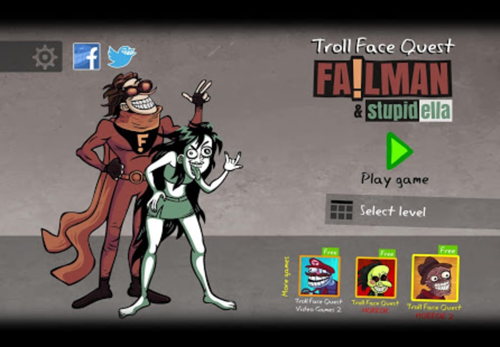 Troll Face Quest Stupidella and Failman para Android - Download
